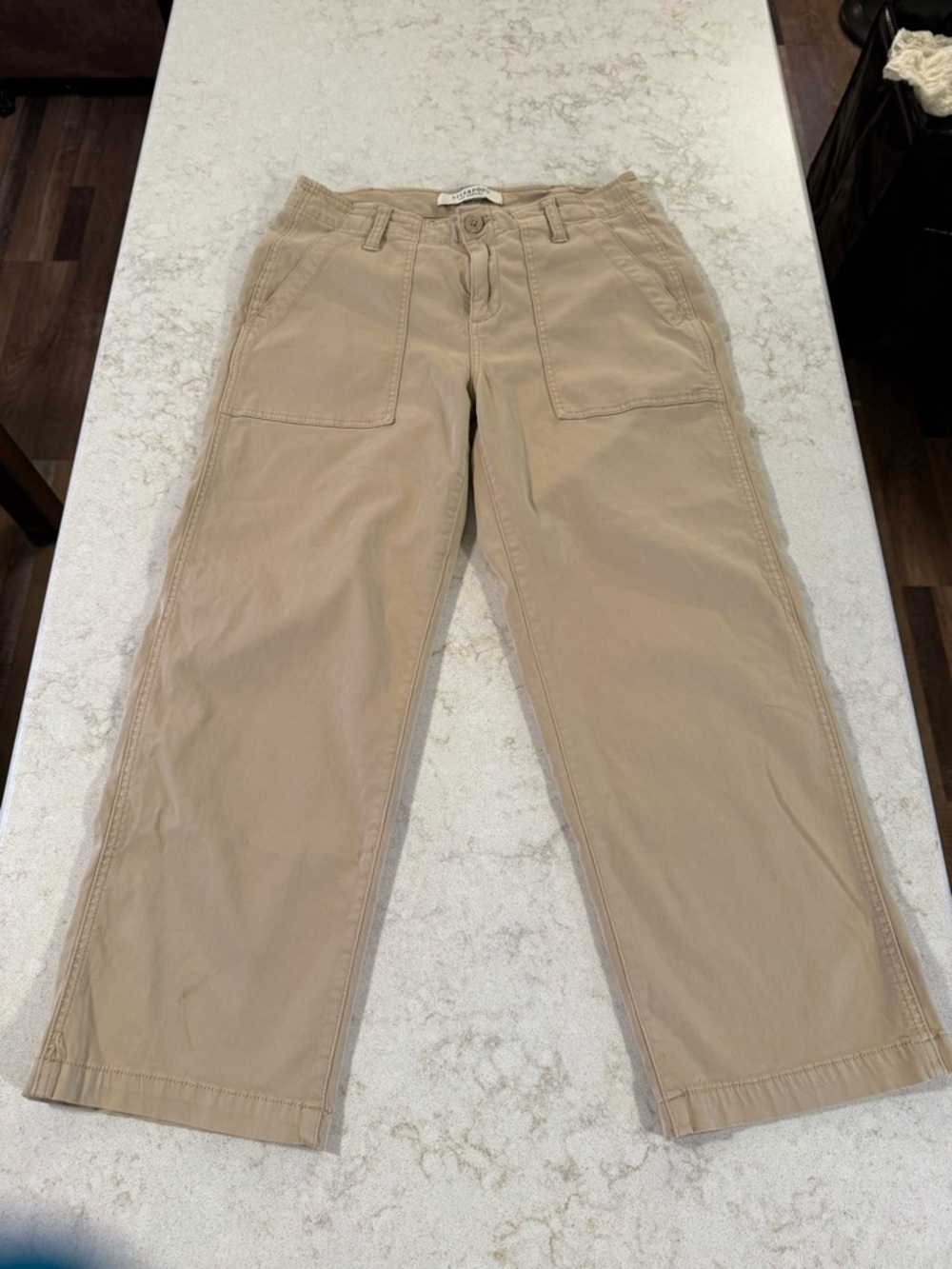 Women’s Liverpool Tan Cotton Utility Pants